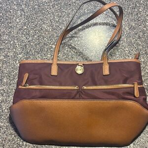 Maroon and Brown tan Michael Kors got